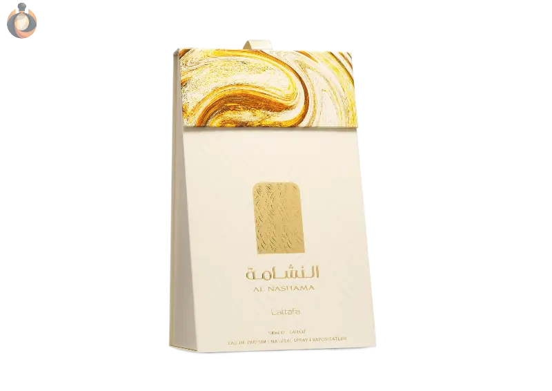 Lattafa Al Nashama – ein intensiver, maskuliner Duft mit Oud-, Gewürz- und Holznoten in einer eleganten Glasflasche.