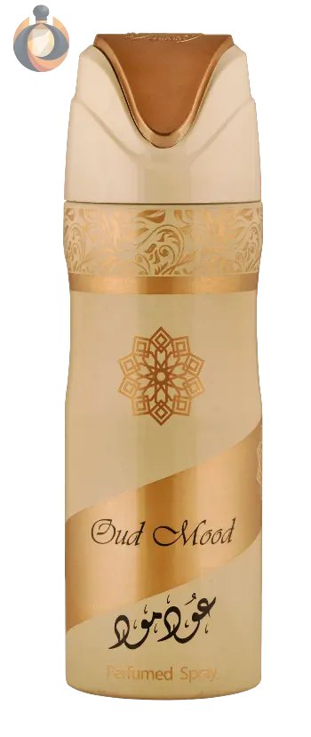 Lattafa Oud Mood Parfüm-Deodorant Spray 200ml – Oud-scented deodorant spray for long-lasting freshness and luxury.