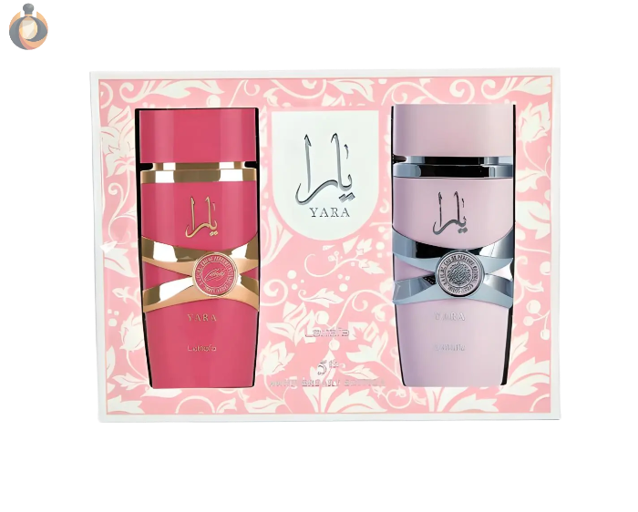 Das Lattafa Yara 5th Anniversary Edition Geschenkset enthält zwei luxuriöse 100ml Düfte: Yara & Yara Tous. Perfekt für Frauen, die süße und blumige Noten lieben.