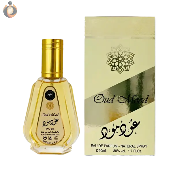 Lattafa Oud Mood Parfum 50 ml – orientalischer Unisexduft mit intensiven Oud-, Amber- und Vanillenoten im klassischen Design von Oudara