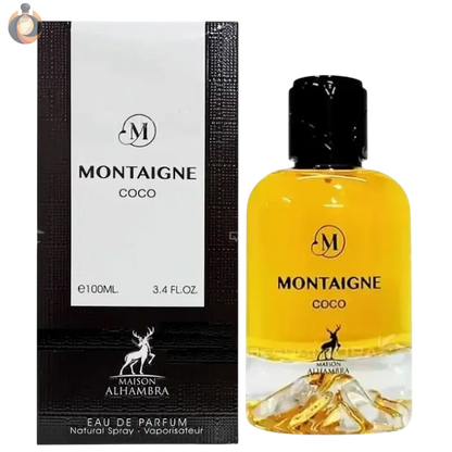 Maison Alhambra Montaigne Coco – ein elegantes Parfüm in einem stilvollen Flakon mit luxuriösem Design.